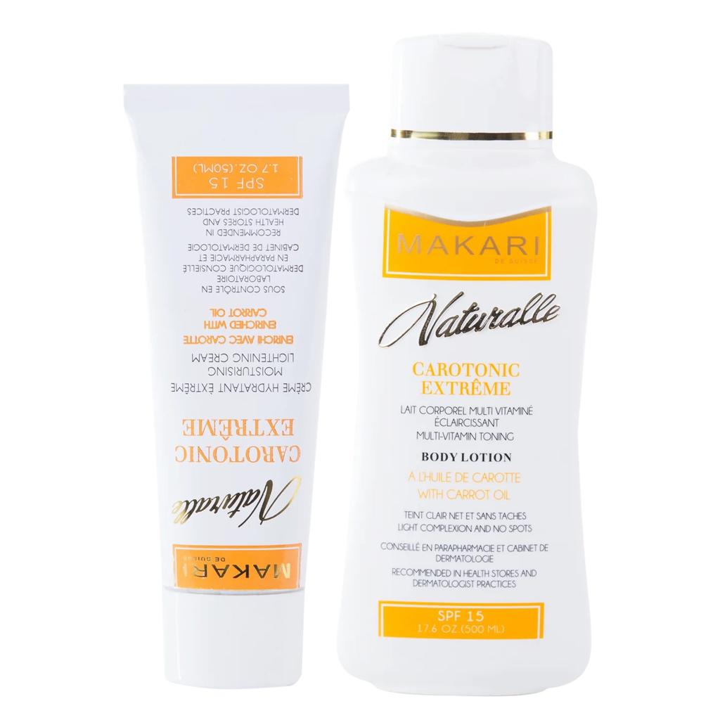 Makari Naturalle Carotonic Extreme - Face Cream and Body Lotion Combo Kit